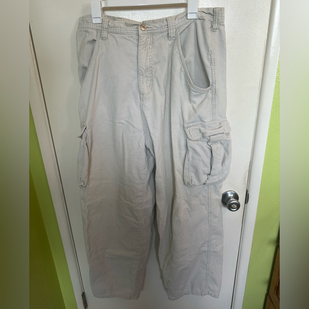 36x30 Rare Vintage Anchor Blue Corduroy Cargo Pants